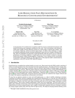 Low-Resolution Face Recognition In Resource-Constrained Environments