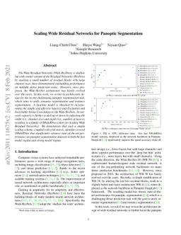 Scaling Wide Residual Networks for Panoptic Segmentation
