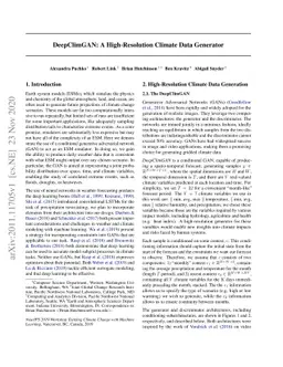 DeepClimGAN: A High-Resolution Climate Data Generator