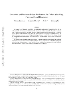 Learnable and Instance-Robust Predictions for Online Matching, Flows and
  Load Balancing