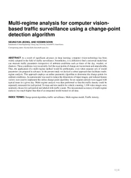 Multi-regime analysis for computer vision-based traffic surveillance
  using a change-point detection algorithm
