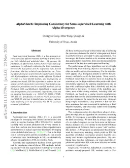 AlphaMatch: Improving Consistency for Semi-supervised Learning with
  Alpha-divergence