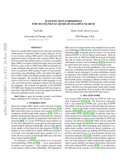 Acoustic span embeddings for multilingual query-by-example search