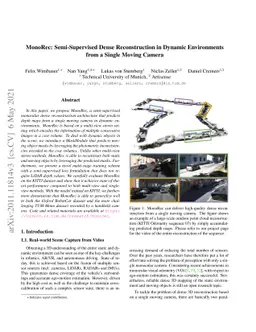 MonoRec: Semi-Supervised Dense Reconstruction in Dynamic Environments
  from a Single Moving Camera