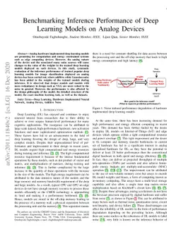 Benchmarking Inference Performance of Deep Learning Models on Analog
  Devices