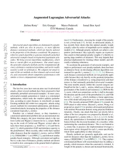 Augmented Lagrangian Adversarial Attacks