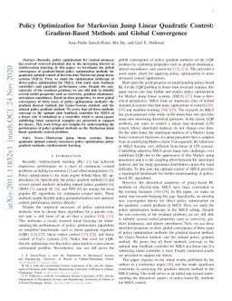 Policy Optimization for Markovian Jump Linear Quadratic Control:
  Gradient-Based Methods and Global Convergence