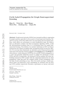 Cyclic Label Propagation for Graph Semi-supervised Learning