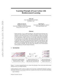 Learning Principle of Least Action with Reinforcement Learning