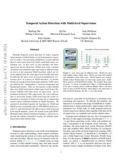Temporal Action Detection with Multi-level Supervision