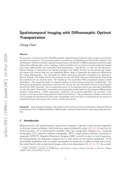 Spatiotemporal Imaging with Diffeomorphic Optimal Transportation
