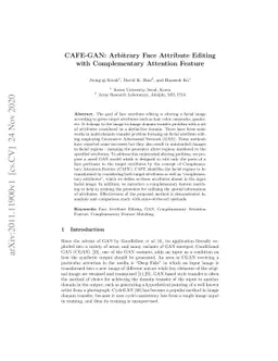 CAFE-GAN: Arbitrary Face Attribute Editing with Complementary Attention
  Feature
