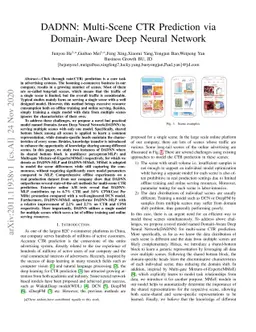 DADNN: Multi-Scene CTR Prediction via Domain-Aware Deep Neural Network