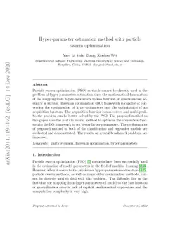 Hyper-parameter estimation method with particle swarm optimization