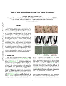 Towards Imperceptible Universal Attacks on Texture Recognition