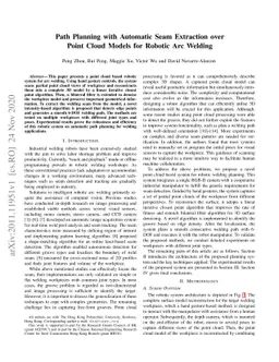 Path Planning with Automatic Seam Extraction over Point Cloud Models for
  Robotic Arc Welding