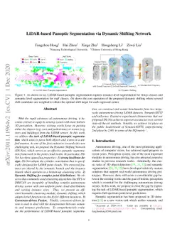 LiDAR-based Panoptic Segmentation via Dynamic Shifting Network