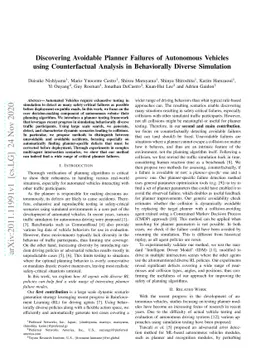 Discovering Avoidable Planner Failures of Autonomous Vehicles using
  Counterfactual Analysis in Behaviorally Diverse Simulation