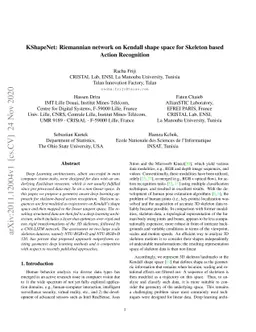 KShapeNet: Riemannian network on Kendall shape space for Skeleton based
  Action Recognition