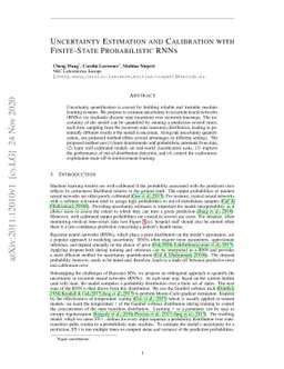 Uncertainty Estimation and Calibration with Finite-State Probabilistic
  RNNs