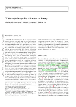 Wide-angle Image Rectification: A Survey