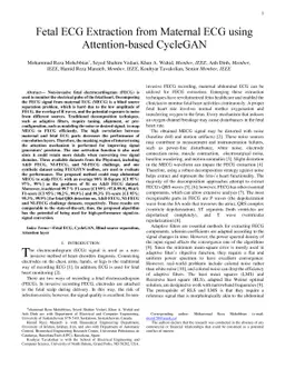 Fetal ECG Extraction from Maternal ECG using Attention-based CycleGAN