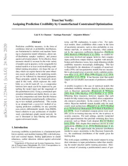 Trust but Verify: Assigning Prediction Credibility by Counterfactual
  Constrained Learning