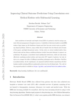 Improving Clinical Outcome Predictions Using Convolution over Medical
  Entities with Multimodal Learning