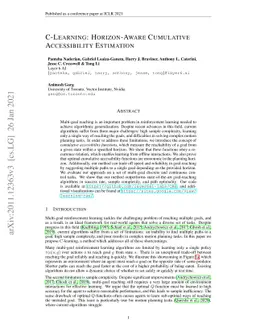 C-Learning: Horizon-Aware Cumulative Accessibility Estimation