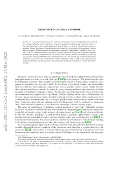 Reinforced optimal control