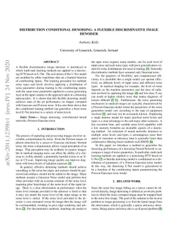 Distribution Conditional Denoising: A Flexible Discriminative Image
  Denoiser