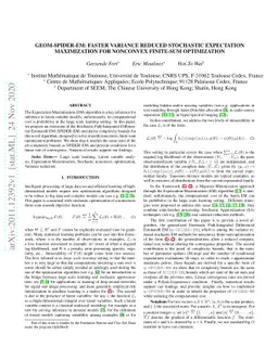 Geom-SPIDER-EM: Faster Variance Reduced Stochastic Expectation
  Maximization for Nonconvex Finite-Sum Optimization