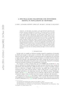 A spectral-based framework for hypothesis testing in populations of
  networks