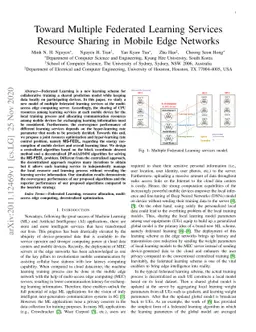 Toward Multiple Federated Learning Services Resource Sharing in Mobile
  Edge Networks