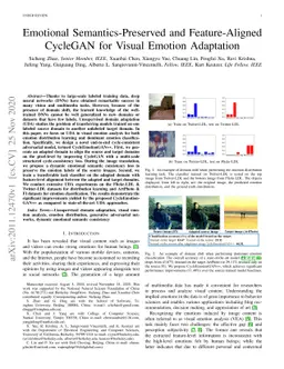 Emotional Semantics-Preserved and Feature-Aligned CycleGAN for Visual
  Emotion Adaptation
