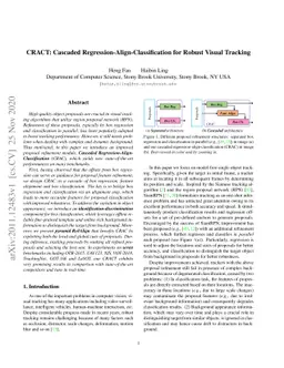 CRACT: Cascaded Regression-Align-Classification for Robust Visual
  Tracking