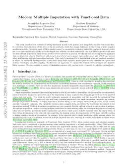 Modern Multiple Imputation with Functional Data