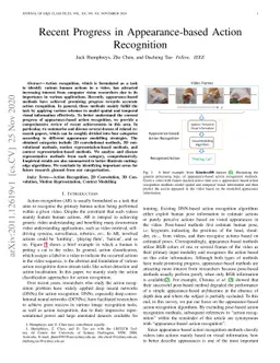 Recent Progress in Appearance-based Action Recognition