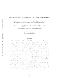 Post-Processed Posteriors for Banded Covariances
