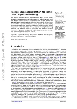 Feature space approximation for kernel-based supervised learning