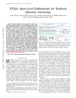 XTQA: Span-Level Explanations of the Textbook Question Answering