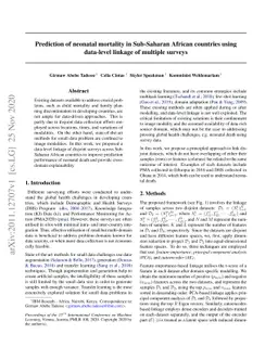 Prediction of neonatal mortality in Sub-Saharan African countries using
  data-level linkage of multiple surveys