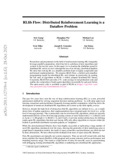 RLlib Flow: Distributed Reinforcement Learning is a Dataflow Problem
