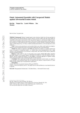 Omni: Automated Ensemble with Unexpected Models against Adversarial
  Evasion Attack