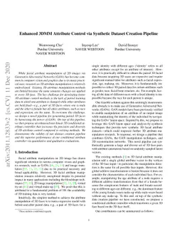 Enhanced 3DMM Attribute Control via Synthetic Dataset Creation Pipeline