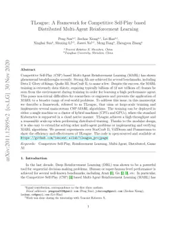 TLeague: A Framework for Competitive Self-Play based Distributed
  Multi-Agent Reinforcement Learning