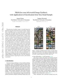 Multiclass non-Adversarial Image Synthesis, with Application to
  Classification from Very Small Sample