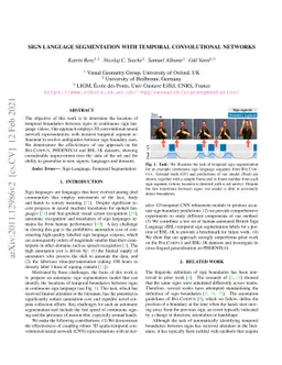 Sign language segmentation with temporal convolutional networks
