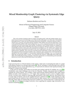 Mixed Membership Graph Clustering via Systematic Edge Query
