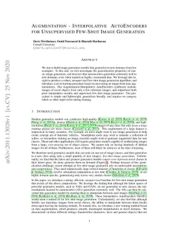 Augmentation-Interpolative AutoEncoders for Unsupervised Few-Shot Image
  Generation